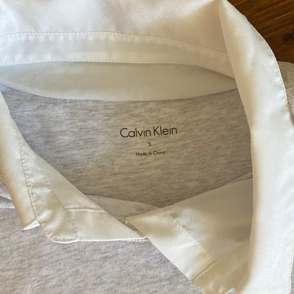 Calvin Klein Sweatshirt with Chiffon Accent, Small - Picture 4 of 7